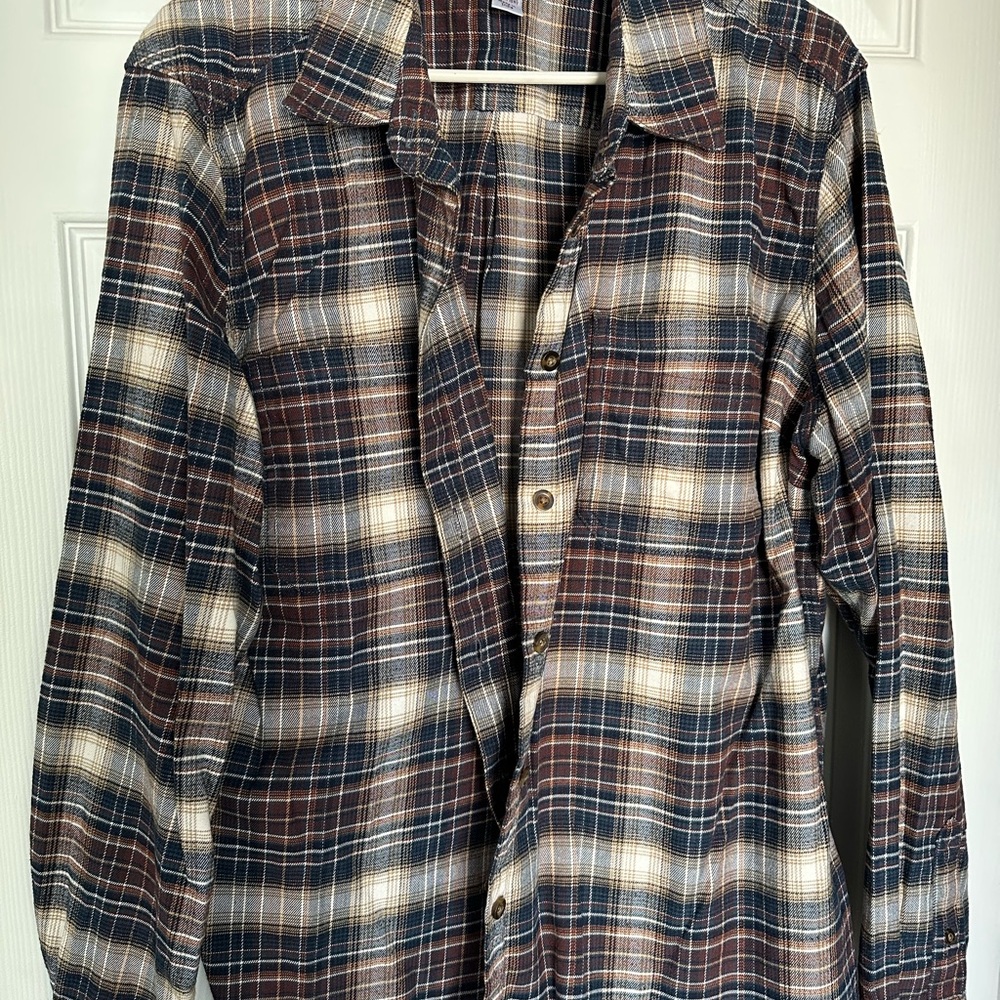 Carhartt Women's Checkered Button-Down Shirt - Brown and White